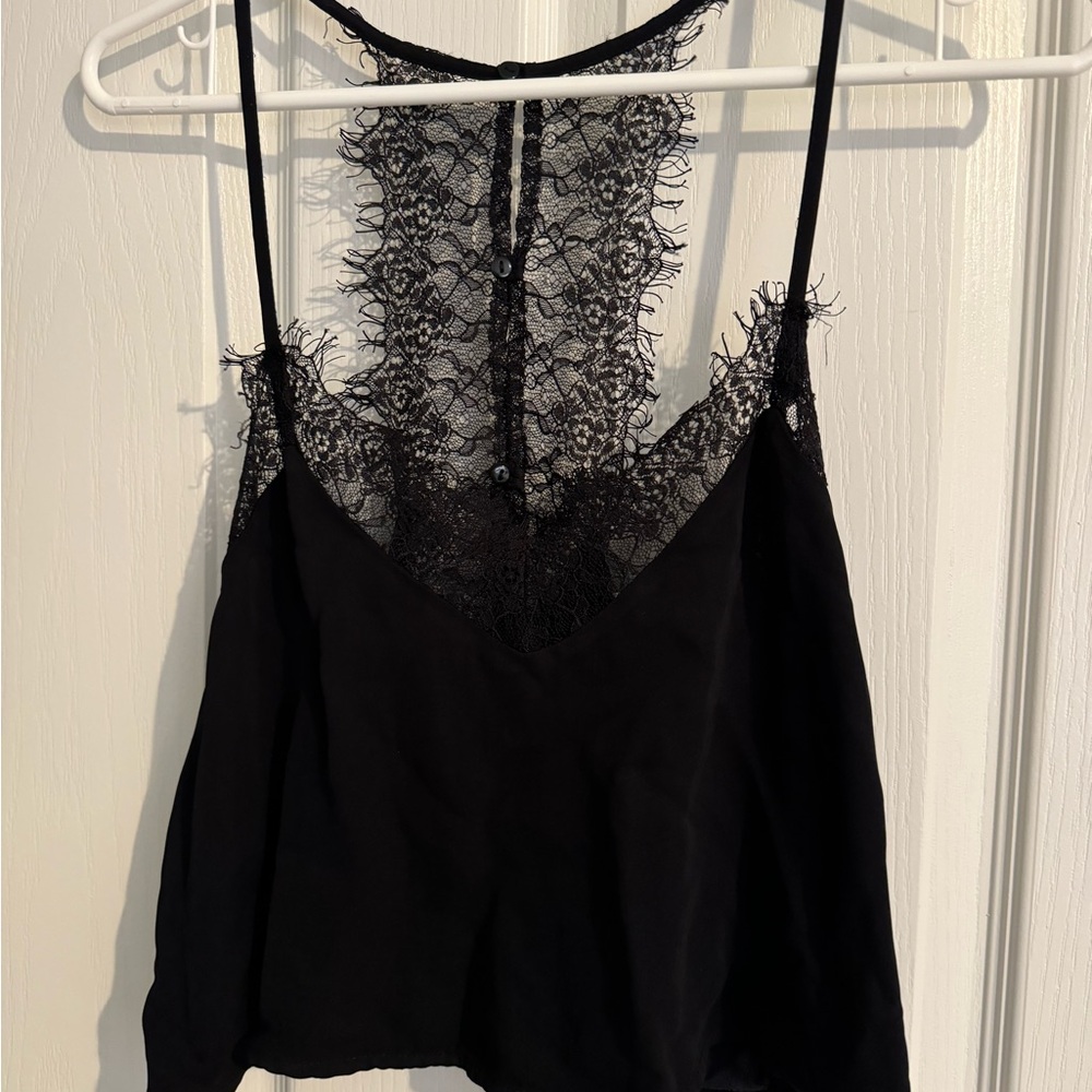 Zara lace crop top M NWT